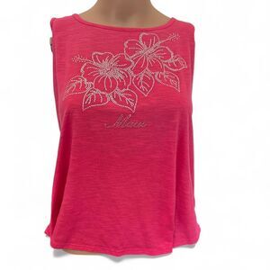 Y2k Floral Women's Pink tank